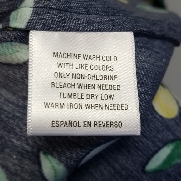 Charter Club Navy with yellow Lemons A-line Dress - Picture 7 of 7